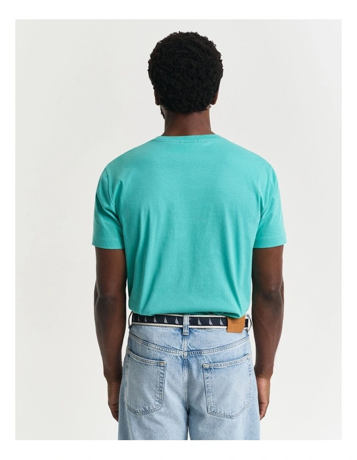 Regular Fit Shield T-shirt in Tropic Blue image 2