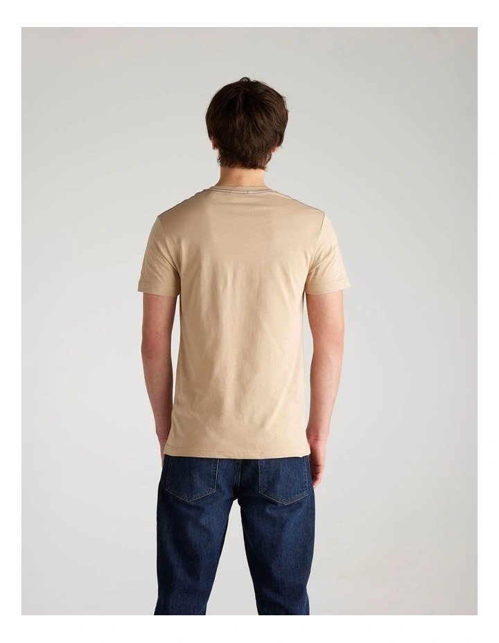 Contrast Logo T-shirt in Dry Sand image 2