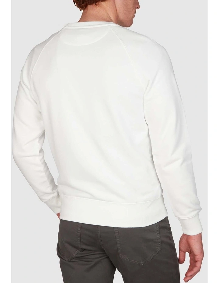 Lock-Up Crew Neck Sweatshirt in Eggshell image 2