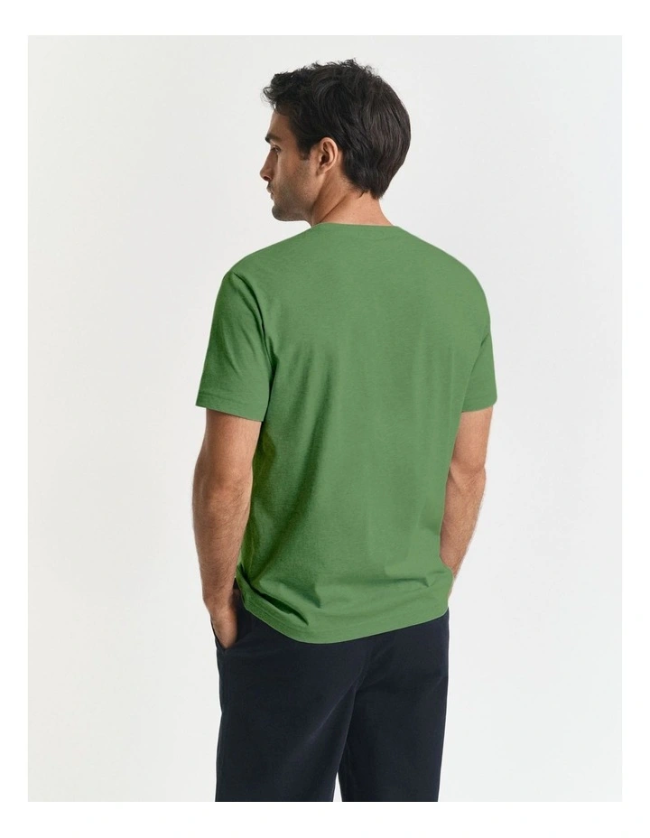 Regular Fit Shield T-Shirt in Grass Green image 2