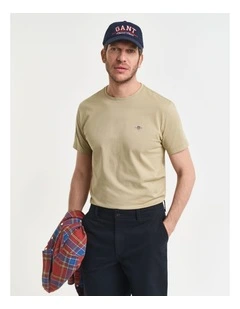 Regular Fit Shield T-Shirt in Woody Beige