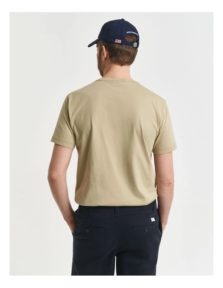 Regular Fit Shield T-Shirt in Woody Beige image 2