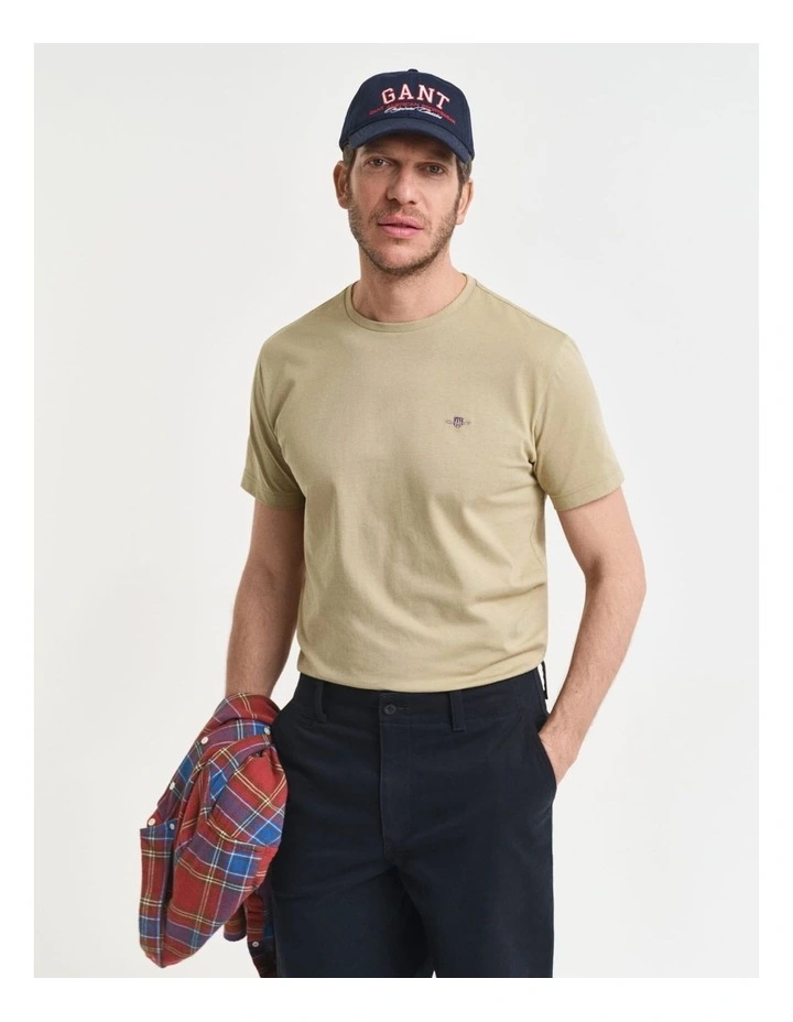 Regular Fit Shield T-Shirt in Woody Beige image 2