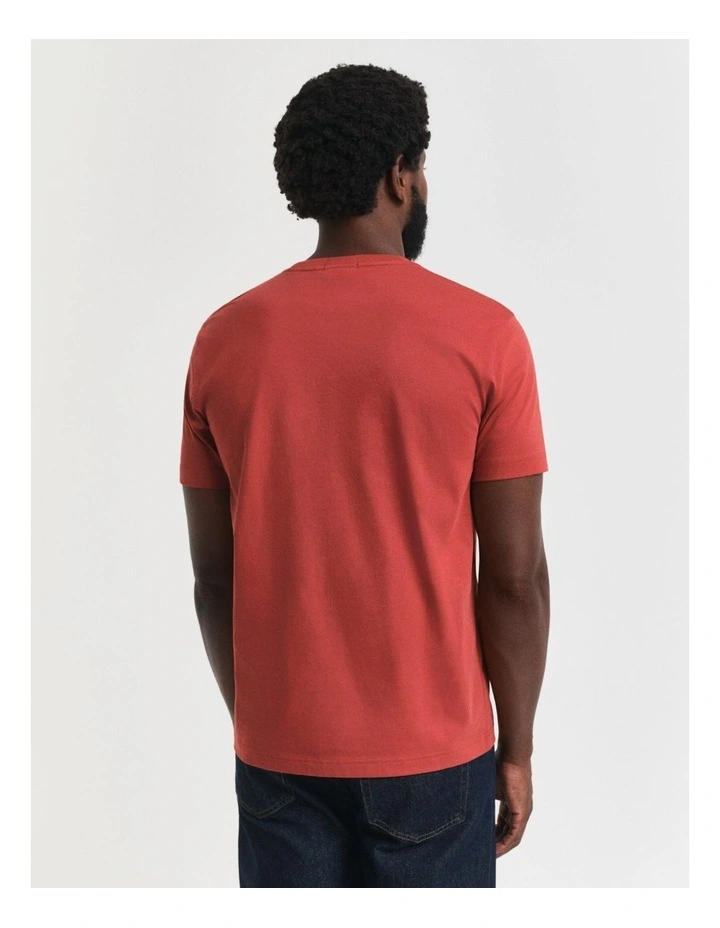 Regular Fit Shield T-Shirt in Modern Rust image 2