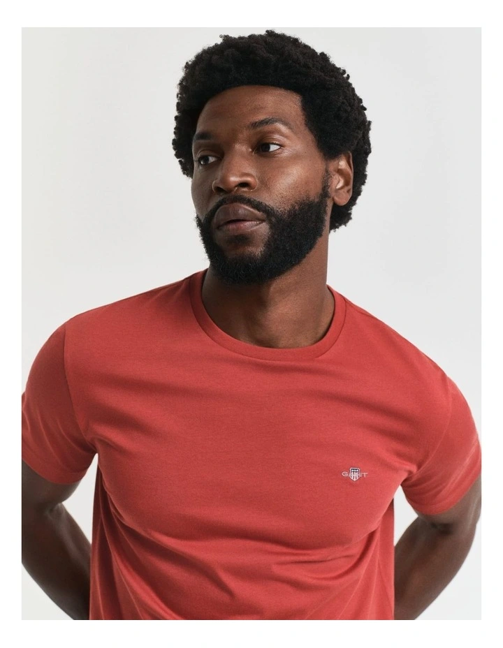 Regular Fit Shield T-Shirt in Modern Rust image 4