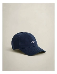 Shield Cotton Twill Cap in Marine