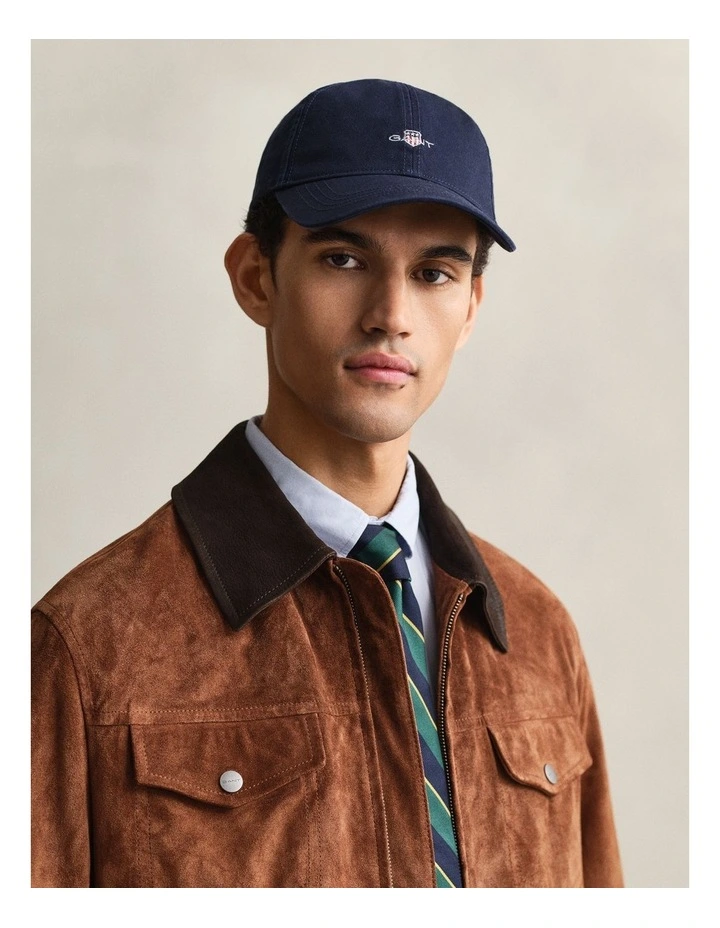Shield Cotton Twill Cap in Marine image 3