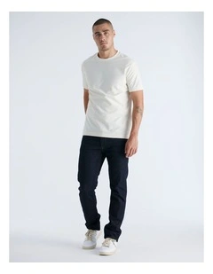 Twill Texture T-shirt in Cream