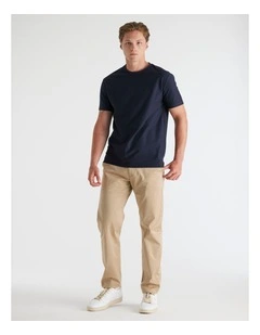 Twill Texture T-shirt in Evening  Blue