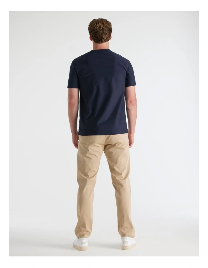 Twill Texture T-shirt in Evening  Blue image 2