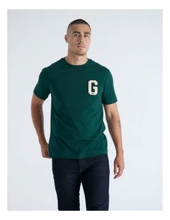 G Badge T-Shirt in Tartan Green