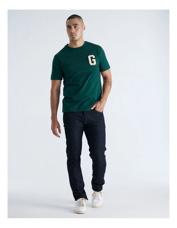 G Badge T-Shirt in Tartan Green image 5