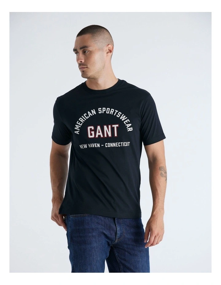 Printed Graphic T-Shirt in Black image 3