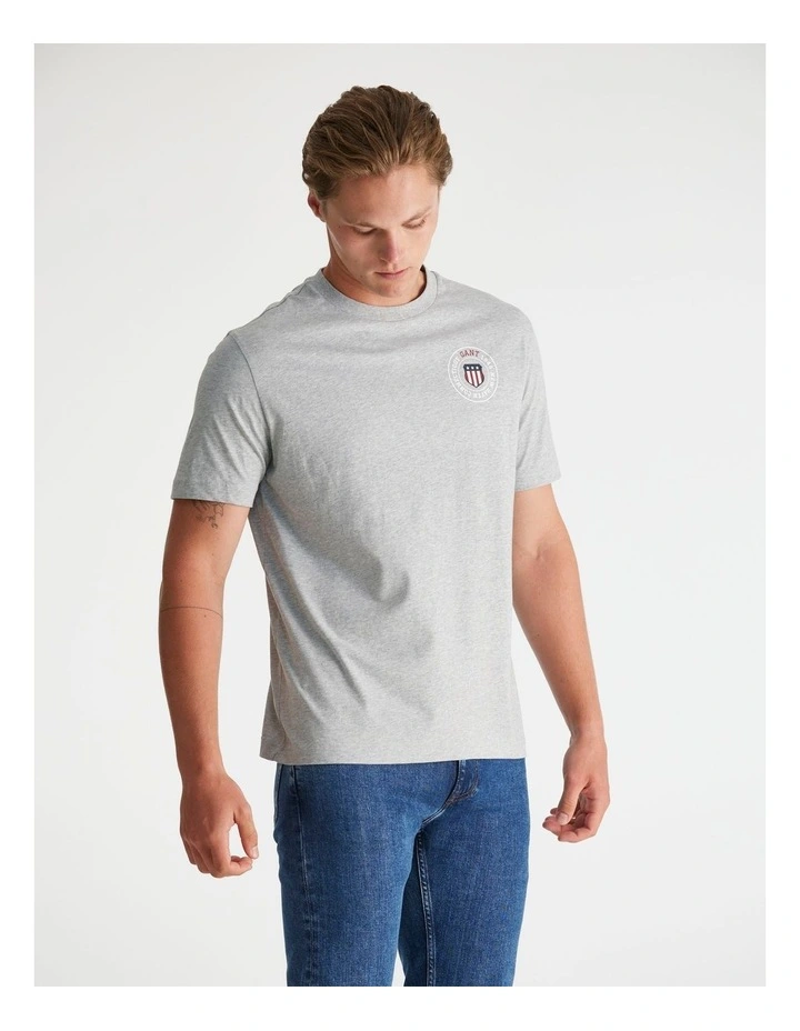 Graphic T-shirt in Grey Melange image 4