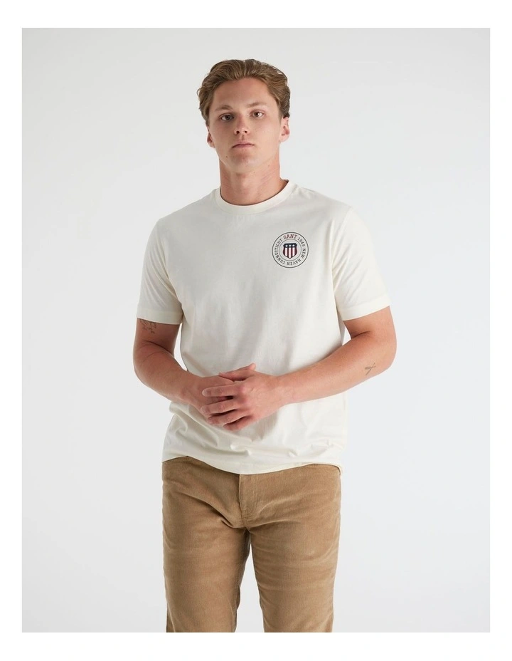 Graphic T-shirt in Cream image 4