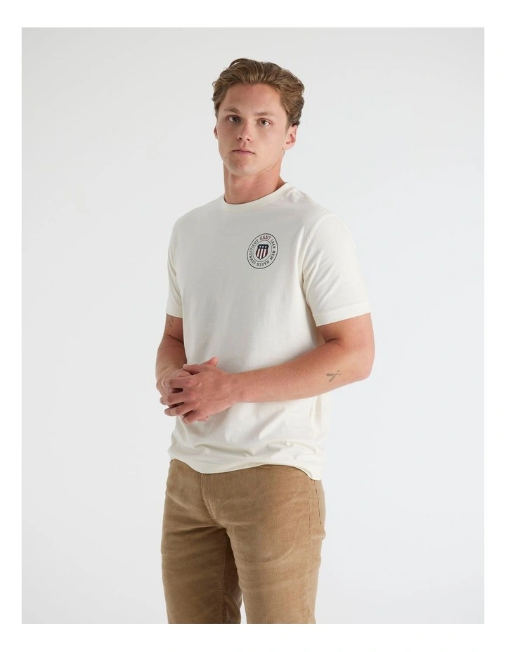 Graphic T-shirt in Cream image 5