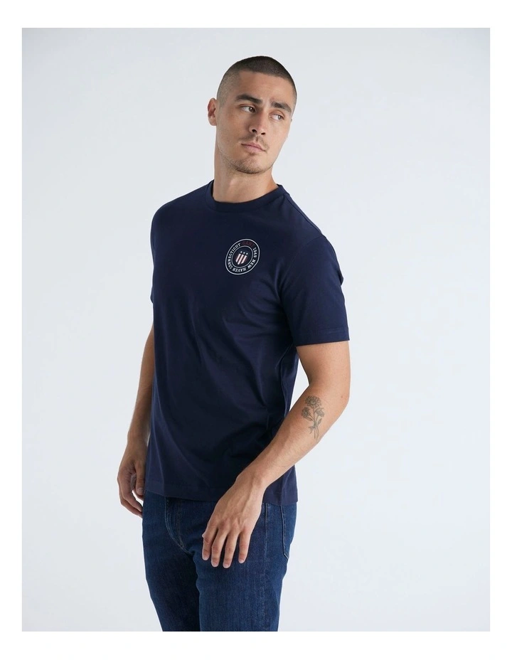 Graphic T-shirt in Evening Blue image 3