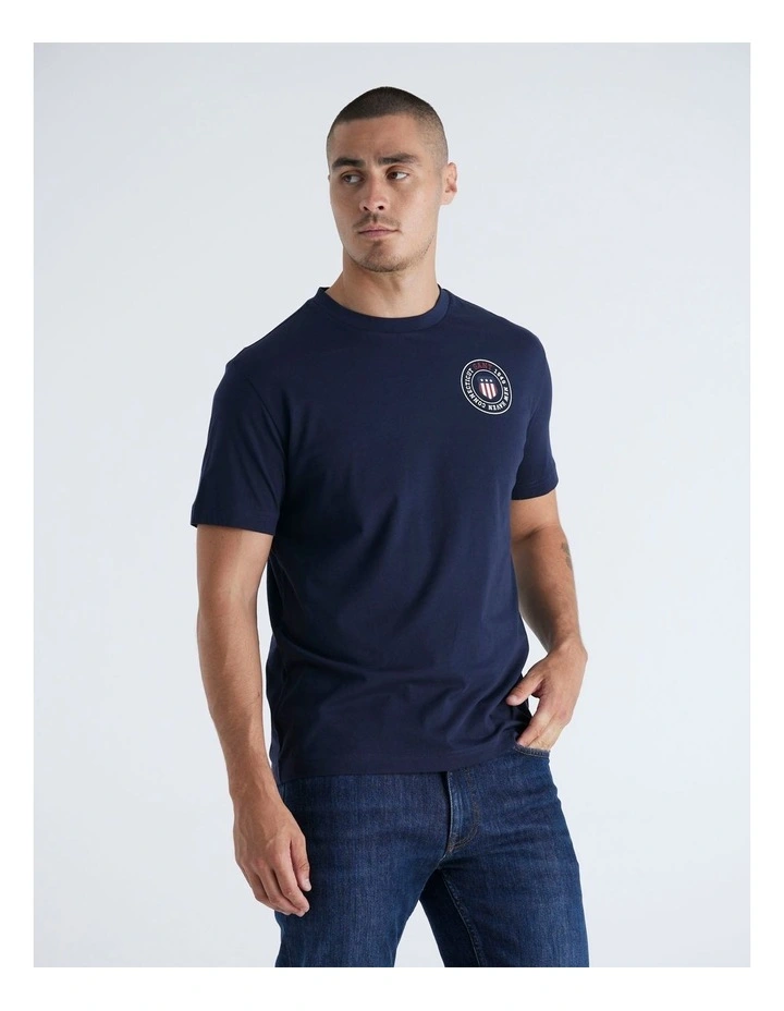 Graphic T-shirt in Evening Blue image 4