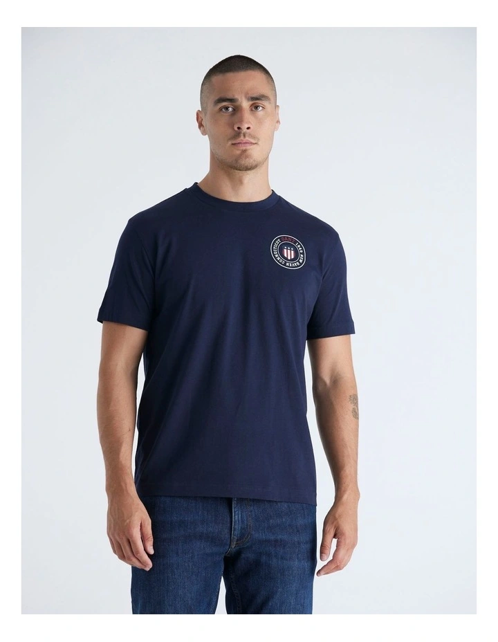 Graphic T-shirt in Evening Blue image 5