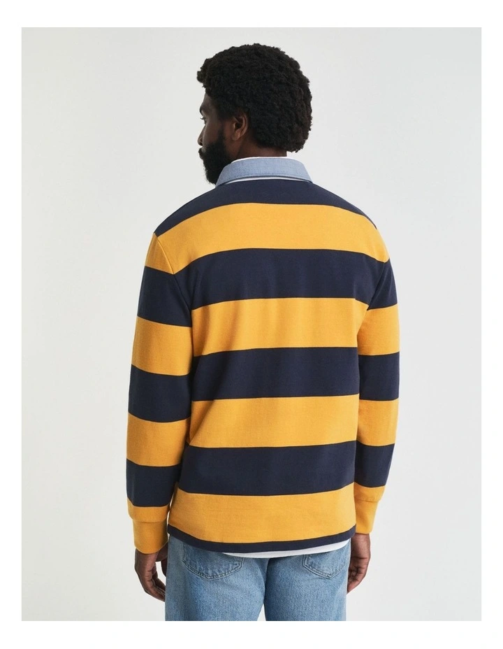 Chambray Collar Striped Heavy Rugger in Yellow Lichen image 2