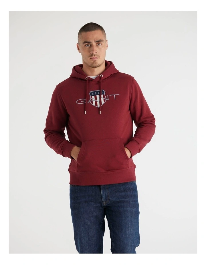 Shield Hoodie in Plumped Red image 3