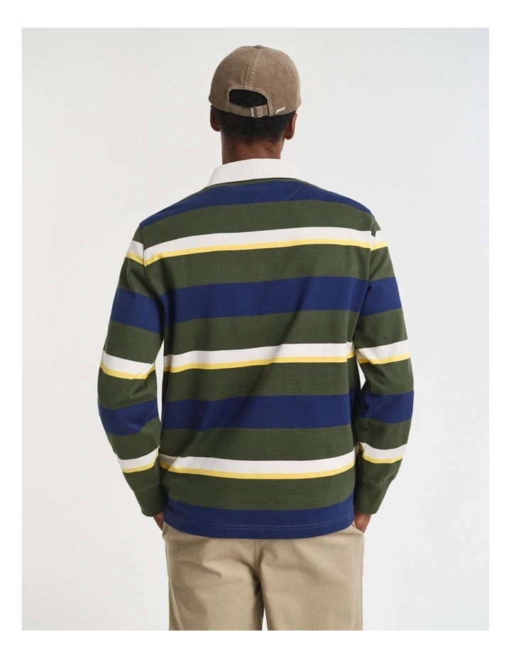 Striped Heavy Rugger in Country Green image 2