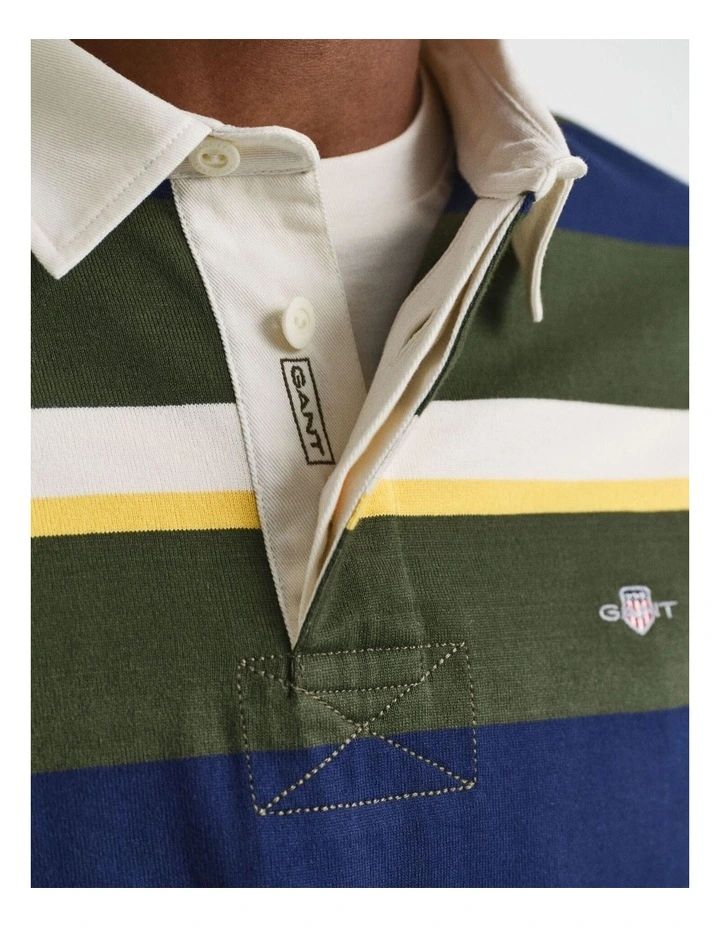 Striped Heavy Rugger in Country Green image 4