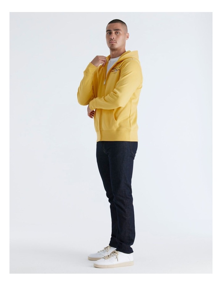 Graphic Full Zip Hoodie in Smooth Yellow image 4