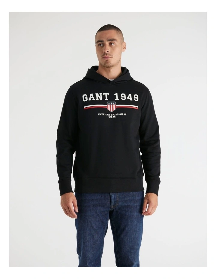 Graphic Hoodie in Black image 3