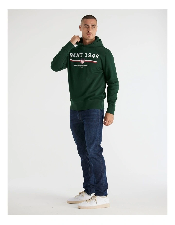 Graphic Hoodie in Tartan Green image 4