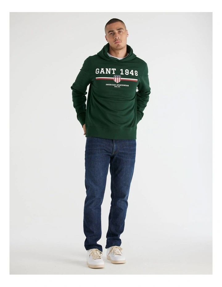 Graphic Hoodie in Tartan Green image 5