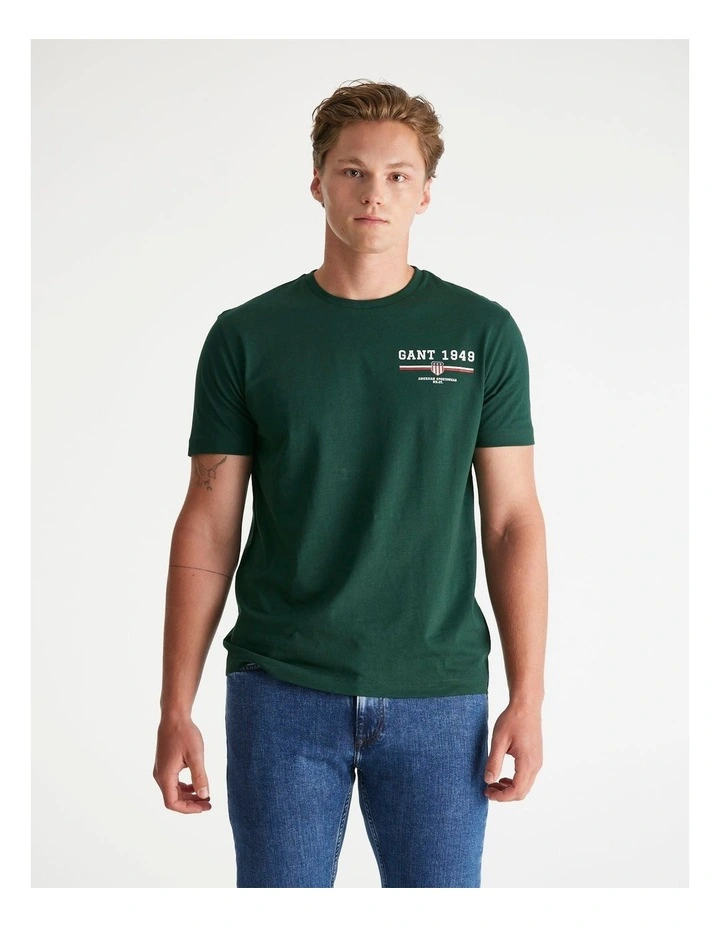 Graphic T-Shirt in  Tartan Green image 1