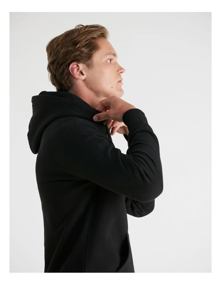 Tonal Shield Hoodie in Black image 5