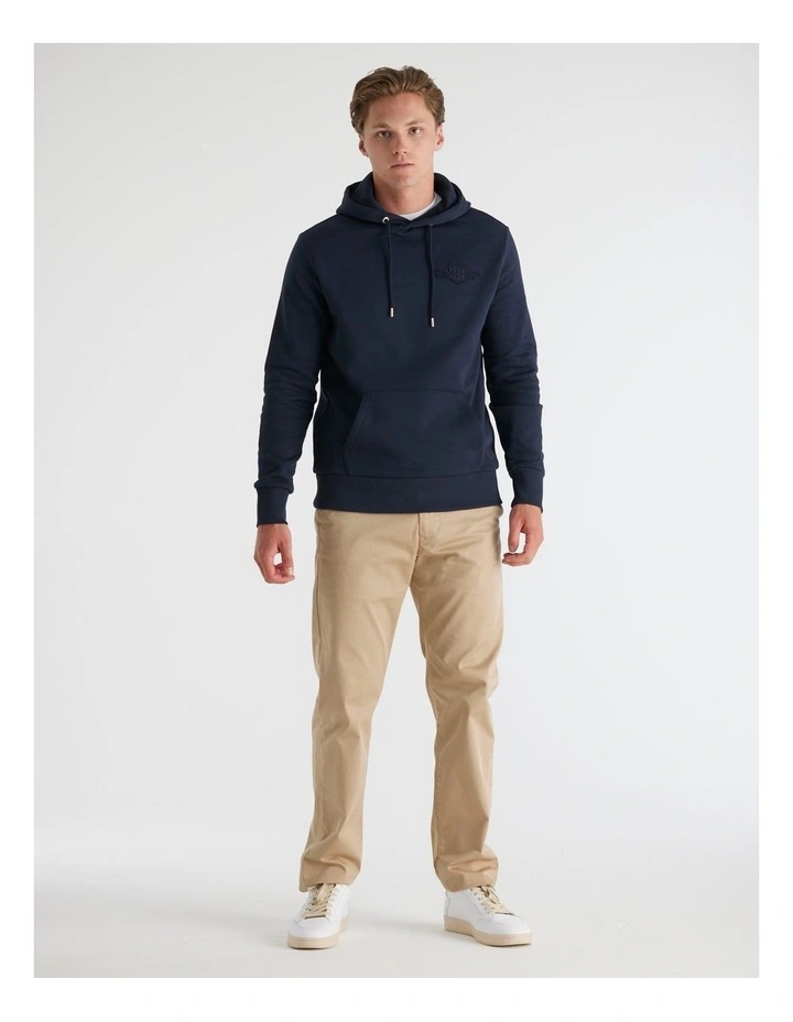 Tonal Shield Hoodie in Evening Blue image 1