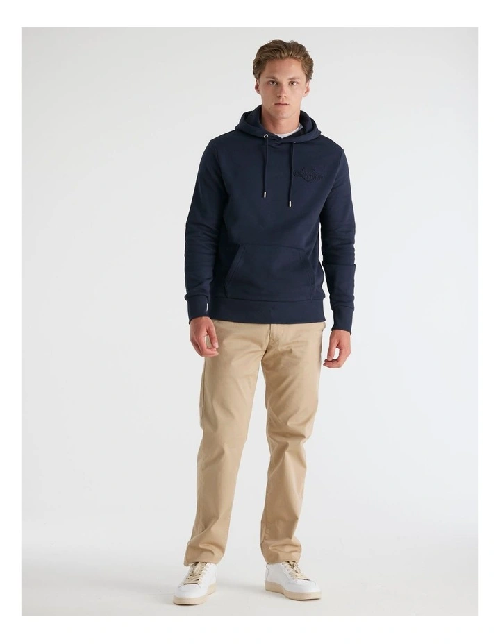 Tonal Shield Hoodie in Evening Blue image 4
