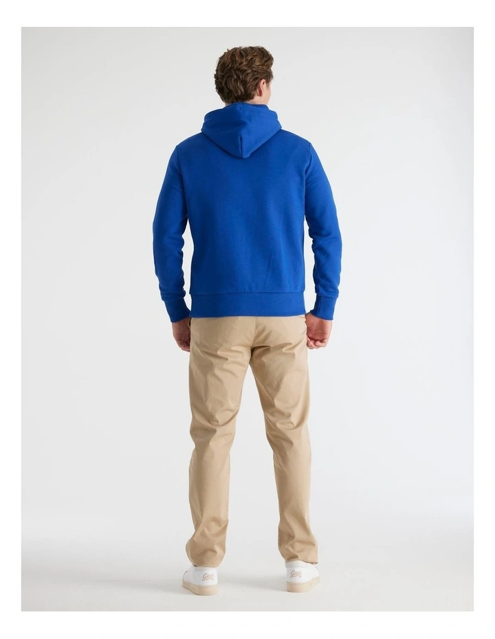 Tonal Shield Hoodie in College Blue image 2