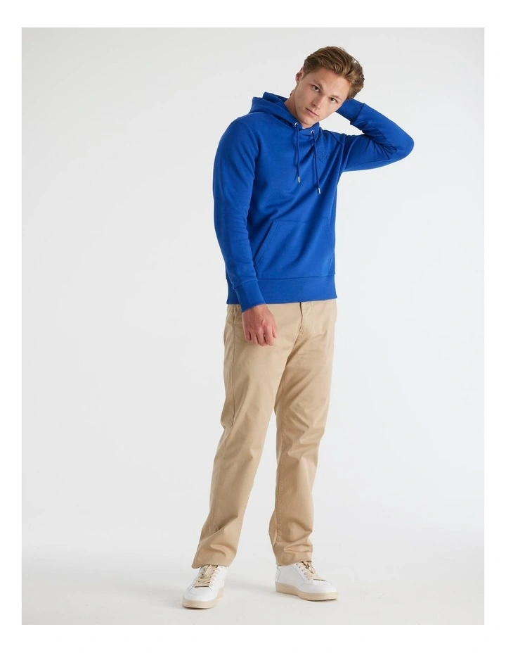 Tonal Shield Hoodie in College Blue image 5