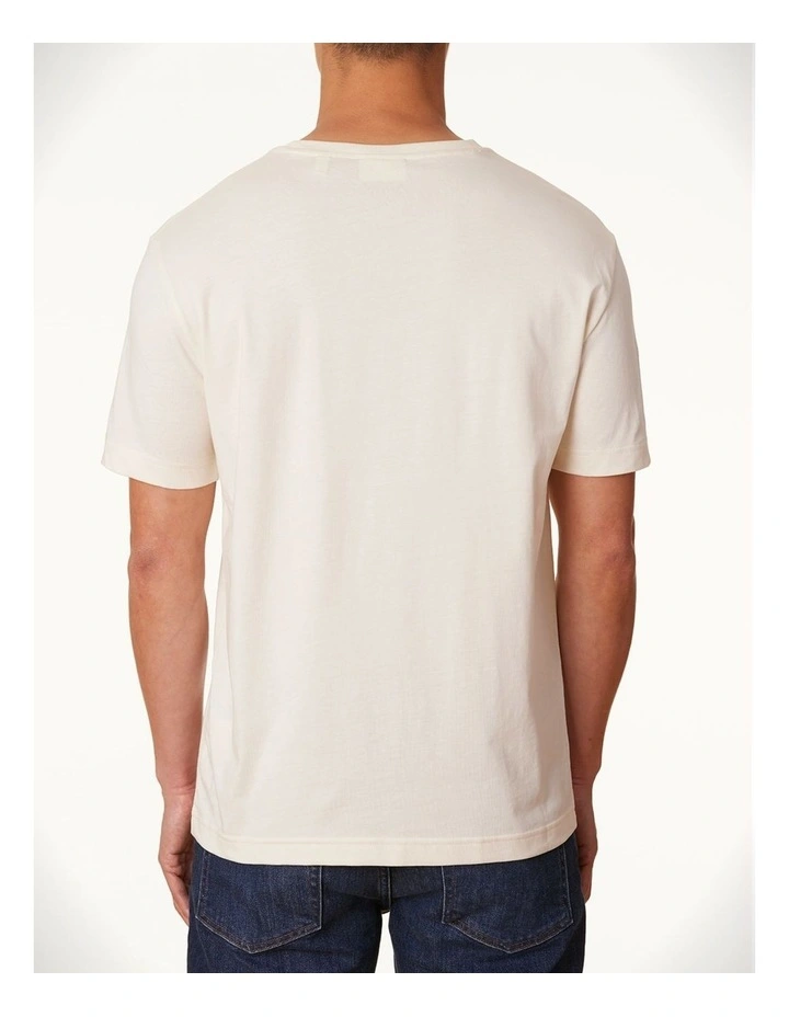Tonal Shield T-shirt in Cream image 2