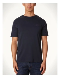 Tonal Shield T-shirt in Evening Blue