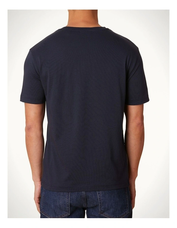 Tonal Shield T-shirt in Evening Blue image 2