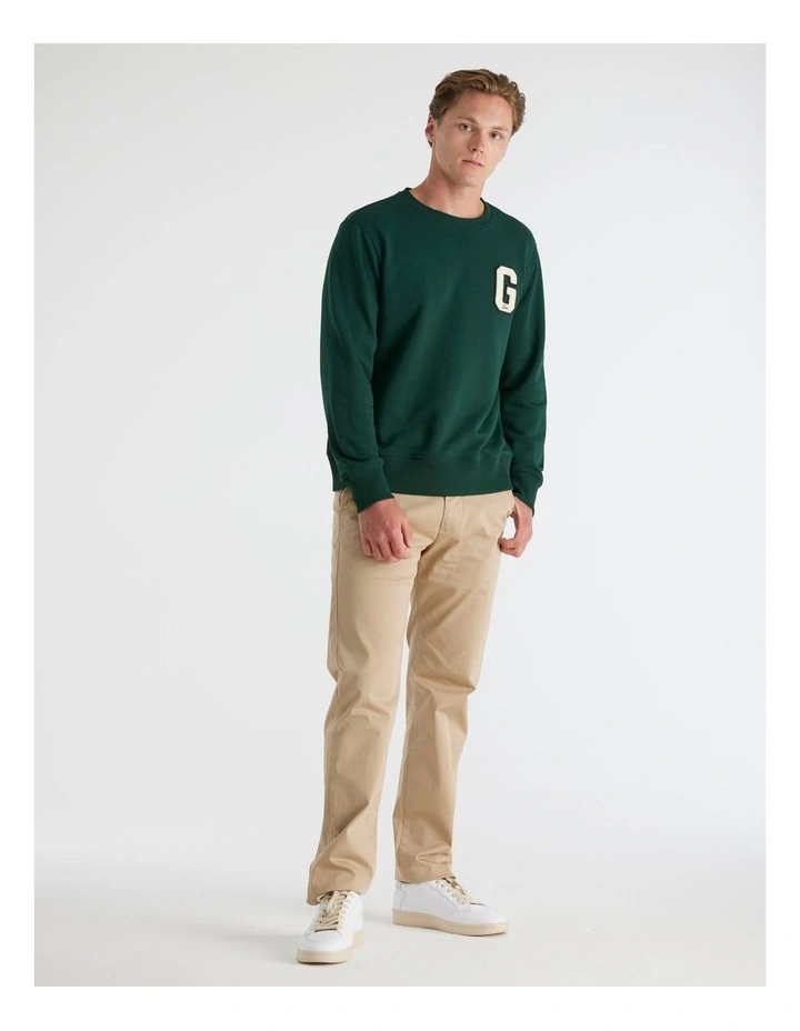 G Badge Sweatshirt in Tartan Green image 3