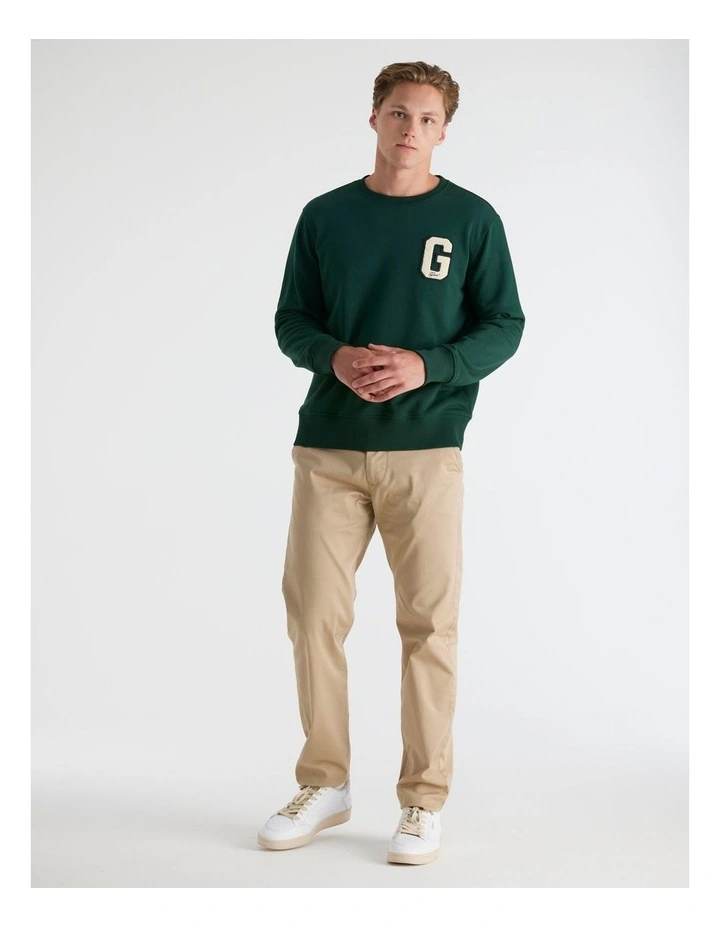 G Badge Sweatshirt in Tartan Green image 5