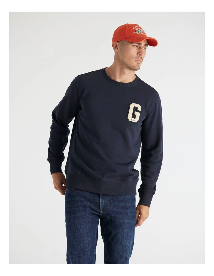 G Badge Sweatshirt in Evening Blue image 1