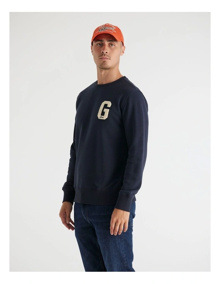 G Badge Sweatshirt in Evening Blue image 3