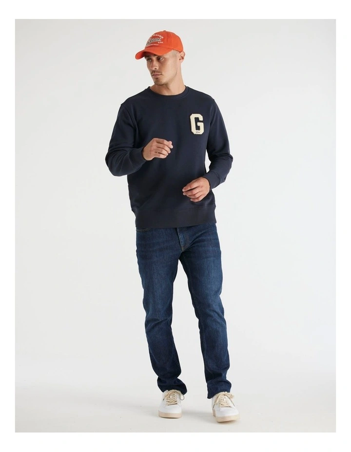 G Badge Sweatshirt in Evening Blue image 4