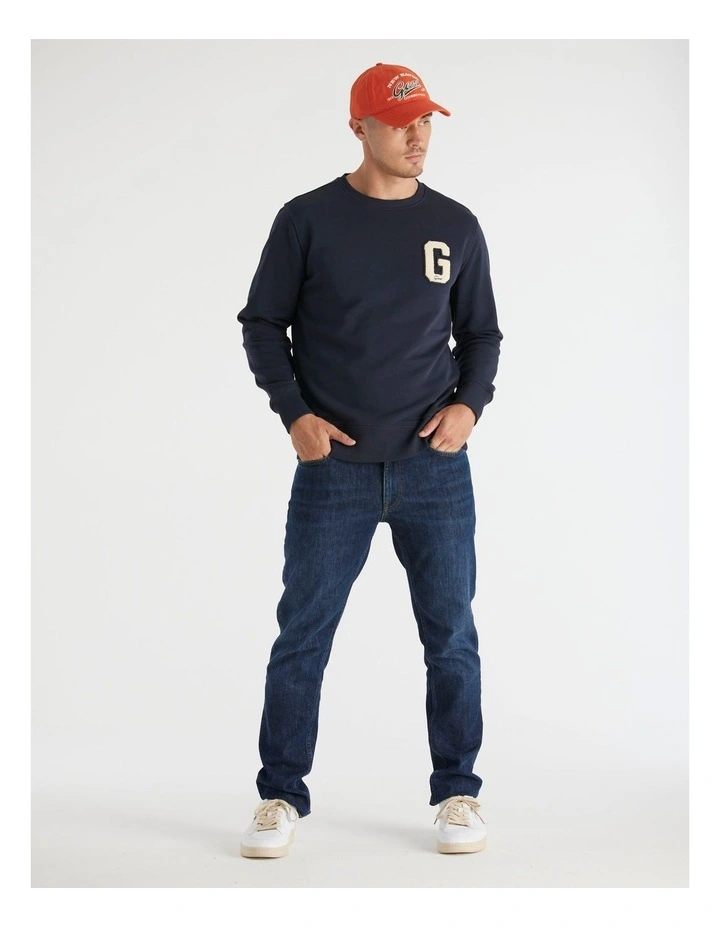 G Badge Sweatshirt in Evening Blue image 5