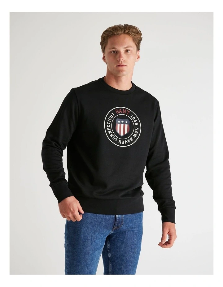 Graphic Sweatshirt in Black image 5
