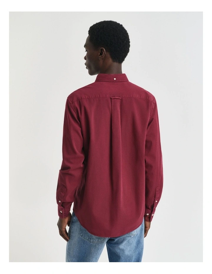 Regular Fit Twill Shirt in Plumped Red image 2