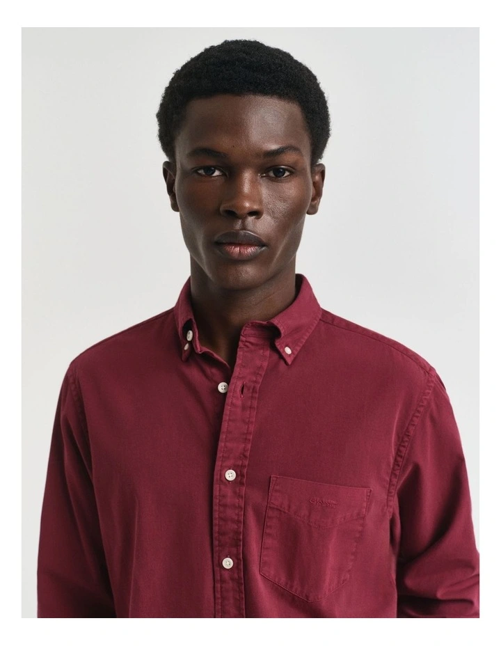 Regular Fit Twill Shirt in Plumped Red image 6