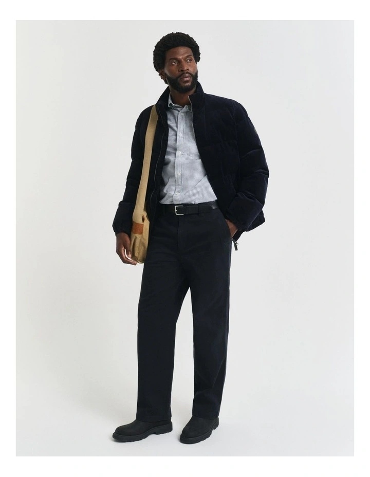 Regular Fit Micro Checked Classic Poplin Shirt in Forest Green image 4